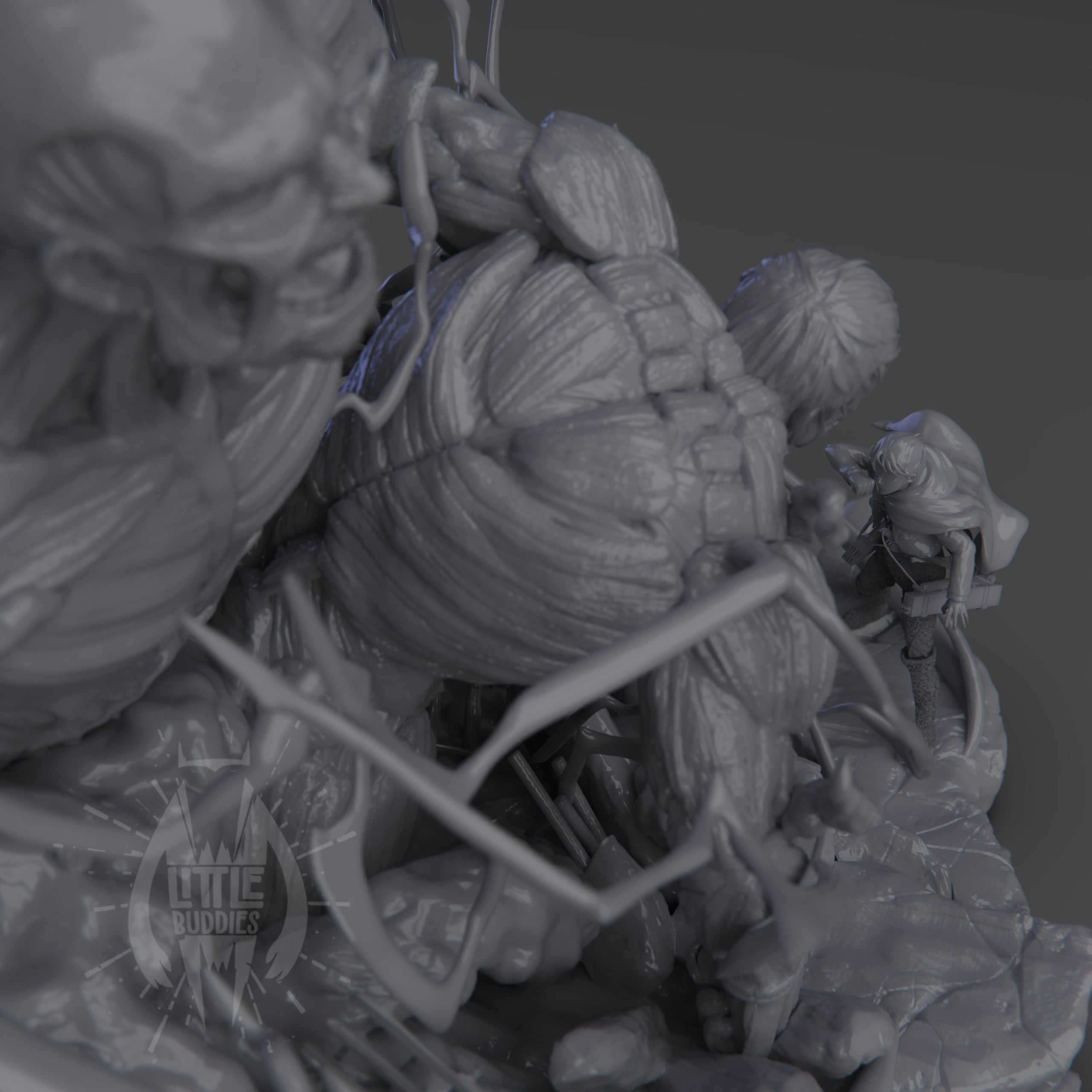 Attack on Titan Diorama (Riener, Berthold and Erine)