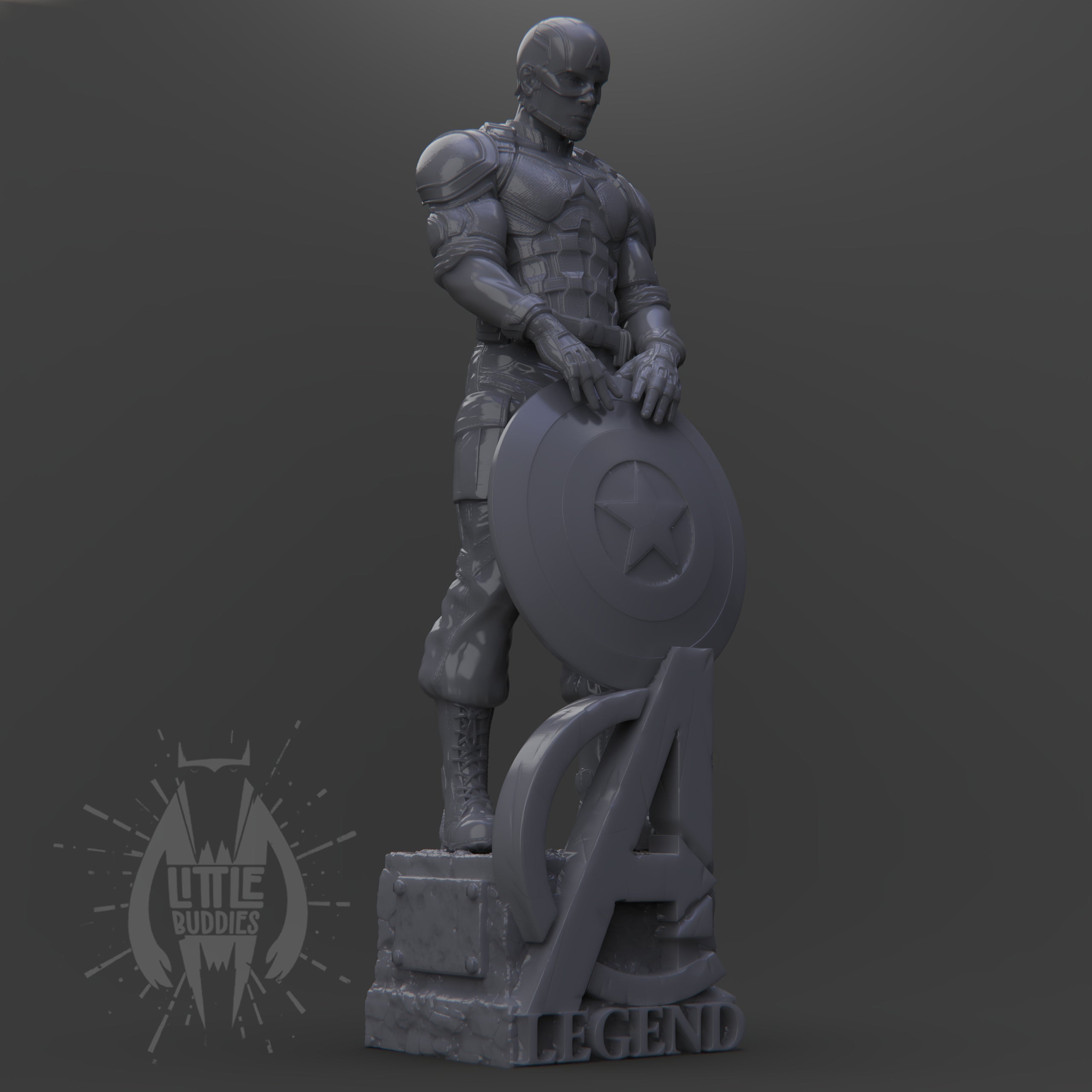 Captain America 3D printed collectible figure – limited edition