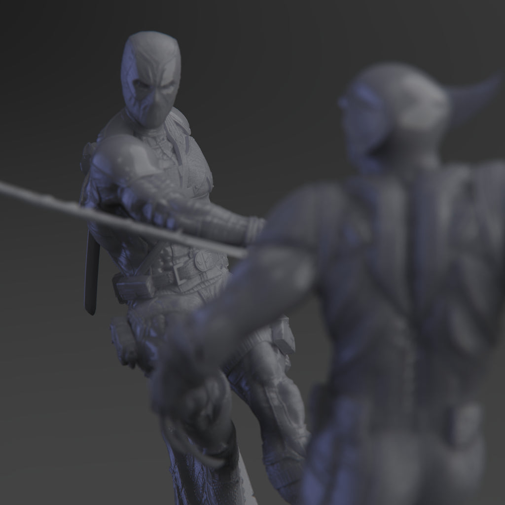 Deadpool Vs Wolverine 3D printed collectible figure – limited edition
